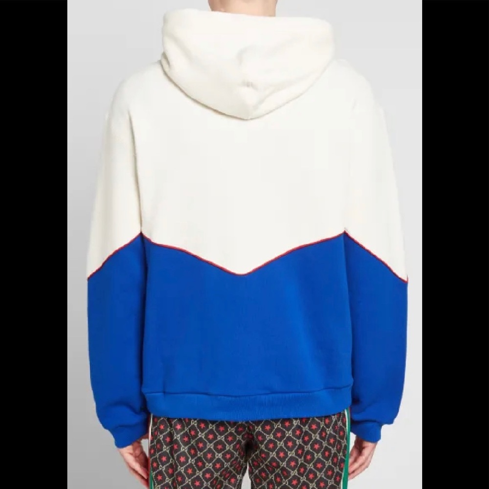 Gucci Multi Color Hooded Sweatshirt With Gucci  Embroidery Sz S - Picture 4 of 11